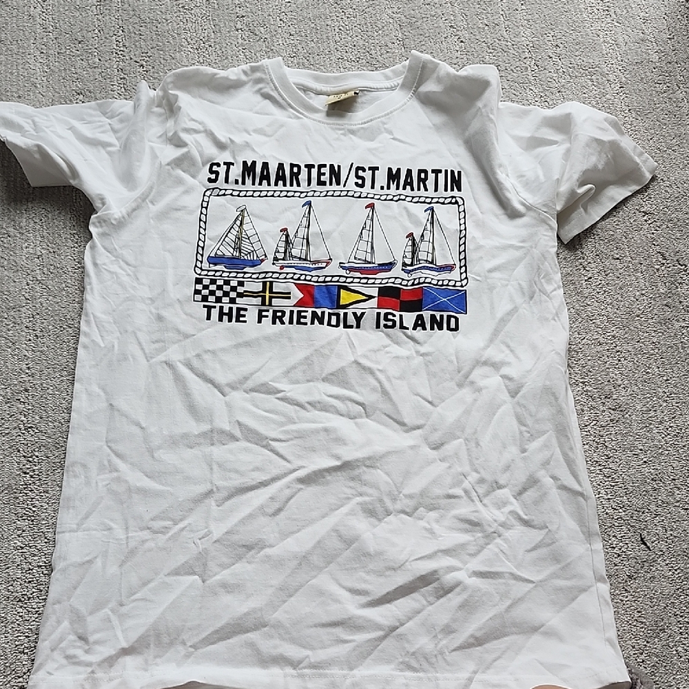 White St. Maarten Graphic T-Shirt